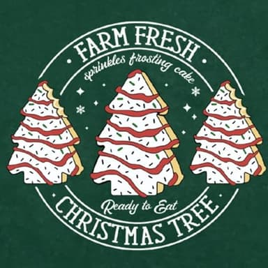 IFQ Women Merry Christmas Shirt Xmas Holiday T-Shirt Christmas Tree Cake Shirt - Image 6