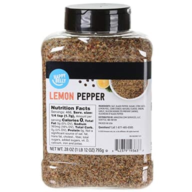 Amazon Brand - Happy Belly Lemon Pepper, 28 Ounce - Image 1