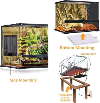 Aiicioo Under Tank Heater Thermostat - Reptile Heating Pad with Temperature Control Reptile Heat Mat for Combo Set for Hermit Crab Lizard Terrarium 24W - Image 5
