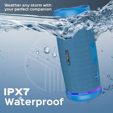 TREBLAB HD77 - Portable Bluetooth Speaker - Powerful 360° Sound, 30W Audio with Impactful Bass, 20H Battery, IPX6 Waterproof, Shockproof, TWS Stereo, Speaker Bluetooth Wireless for Outdoor, Beach Pool - Image 4