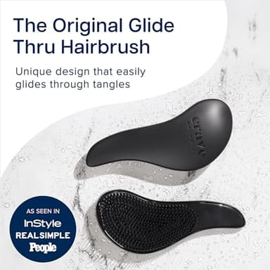 Crave Naturals Glide Thru Detangling Brush, Detangler Brush for Curly, Straight, Wet and Dry Hair Comb for Adults and Kids, Hair Accessories for Women, Black - Image 2