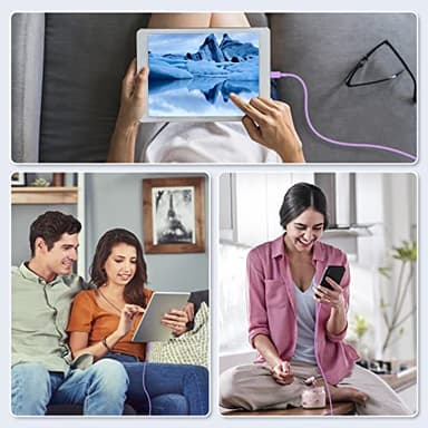 6ft iPhone Fast Charging Cable, 20W USB C Wall Charger With Type C to Lightning Cord for iPhone 14/13/12/11 Pro Max Plus, iPad - 2Pcs Purple - Image 7