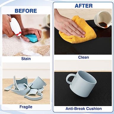 StepRite Kitchen Mats, 2PCS Kitchen Rugs, Cushioned Anti Fatigue Kitchen Mats for Floor, Non-Slip Standing Desk Mat, Waterproof Kitchen Rug Set for Kitchen, Floor, Office, 17.3"x30"+17.3"x47", Black - Image 4