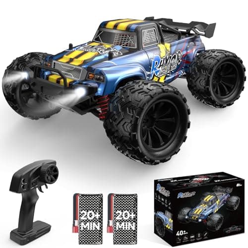 1:16 Scale RC Cars for Adult, Remote Control Car Fast 40KPH Hobby RC Cars for Boys Age 8+, 4x4 All Terrain Off-Road RC Truck for Kids with 2.4 GHz Remote Control 2 Rechargeable Batteries - Image 1