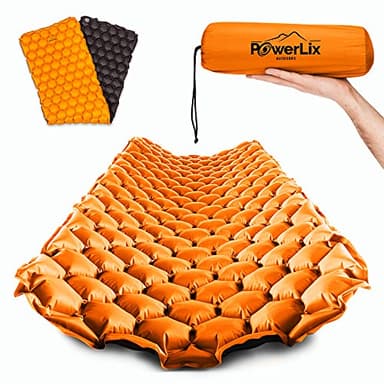 POWERLIX Ultralight Inflatable Camping Sleeping Pad - Camping Mattress for Backpacking, Hiking, Compact Lightweight Sleeping Mat for Camping, Inflation Bag/Repair Kit Included - Image 1