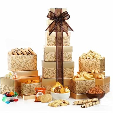 Broadway Basketeers Happy Birthday Festive Gift Tower by Broadway Basketeers - Image 1