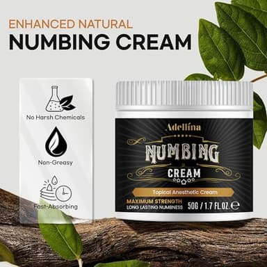 Numbing Cream Maximum Strength: 6 Hours Painless Numbing Cream for Piercing Waxing Injections Microblading Hemorrhoid 50g/1.7oz - Image 6