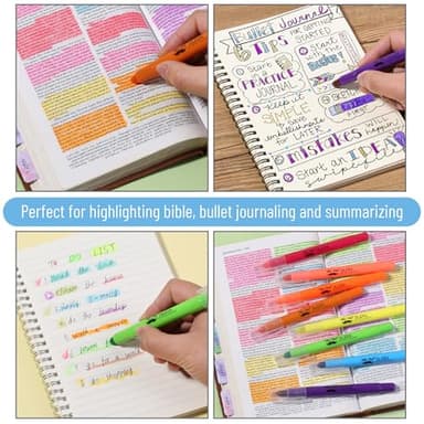 Mr. Pen No Bleed Gel Highlighter, Bible Highlighters, Assorted Colors, Pack of 8 - Image 5