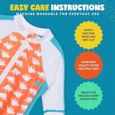 SwimZip Boys' Long-Sleeve UPF 50+ Swimsuit for Baby, Toddler, & Little Boys - Image 3