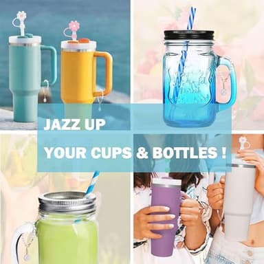 LUHOHI Letter Charm for Stanley Cup，Pearl Chain Accessories Stanley Cup Initial Charms for Handle Stuff Decor Water Bottle Jewelry Tumbler Cute Simple Modern Personalized Name ID Decorations (W) - Image 7