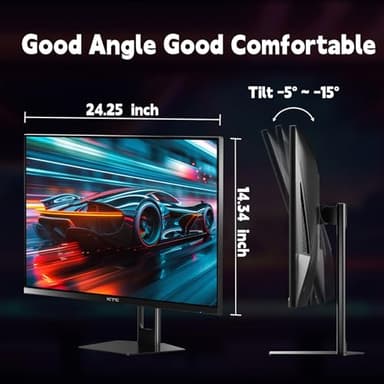 KTC Gaming Monitor 27 inch 180hz 1ms | Fast IPS Screen 1080p Monitor|2 x HDMI 2.0 &1 x Display Port 1.4 | Support Freesync and Wall Mount | 108% sRGB with HDR 10 - Image 7