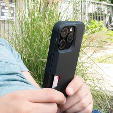 Smartish® iPhone 16 Pro Wallet Case - Wallet Slayer Vol. 1 [Slim + Protective] Credit Card Holder - Drop Tested Hidden Flip Card Slot Cover Compatible with Apple iPhone 16 Pro - Blues on The Green - Image 9