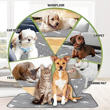 PatiencET Washable Pee Pads for Dogs, 18'' x 24" Reusable Puppy Pads with Super Absorbent for Pet Training, Housebreaking and Incontinence, 2 Pack Puppy Potty Pads with Waterproof Bottom - Image 3