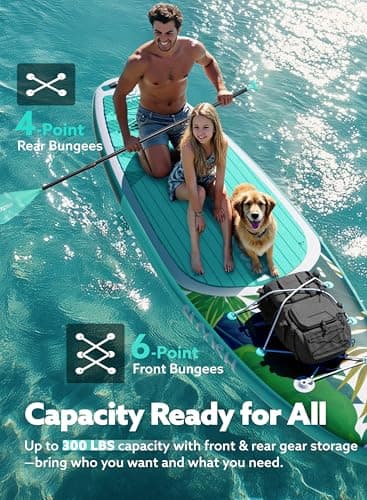 SLOOSH Inflatable Stand Up Paddle Board, 10'6" Inflatable Paddle Boards with Premium Accessories, Non-Slip EVA Deck, Ultra-Light Carry Bag, Meander SUP for Youth & Adults, Tropical Emerald - Image 3