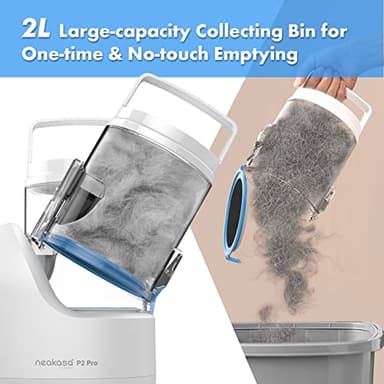Neakasa P2 Pro Dog Grooming Kit, Pet Grooming Vacuum Suction 99% Hair, Professional Grooming Clippers with 5 Proven Grooming Tools, 2L Large-capacity Easy Empty Dustbin for Dogs Cats and Other Animals - Image 5