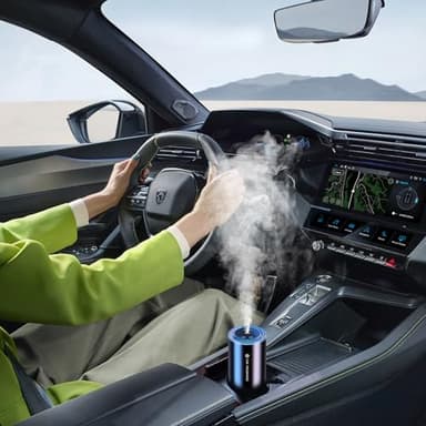 Smart Car Air Freshener Diffuser with Starry Sky Projection and 50ml Perfume, 3 Mode Adjustable Rechargeable Car Aroma Diffuser,Auto On/Off Intelligent,Cologne - Image 2