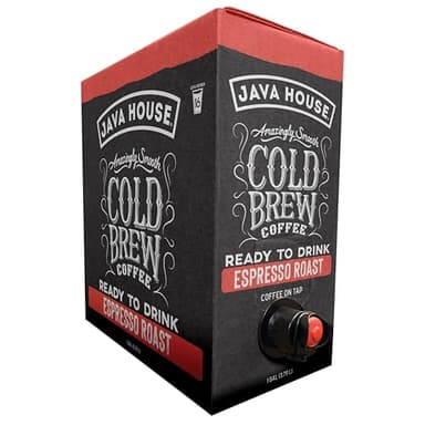 Java House Cold Brew Coffee on Tap – Premium 100% Arabica Dark Roast – Smooth Espresso Flavor with Dark Chocolate Notes – 1 Gallon Box (16 Servings) – Ready to Drink, No Brewing Required, Fridge-Friendly - Image 2