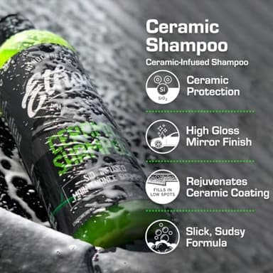 Ceramic Car Shampoo - Car Wash For Ceramic Coatings - Car Wash Soap - Adds Hydrophobic Protection | Enhances Ceramic Coatings, Waxes Or Sealants | Incredible Shine - Image 2