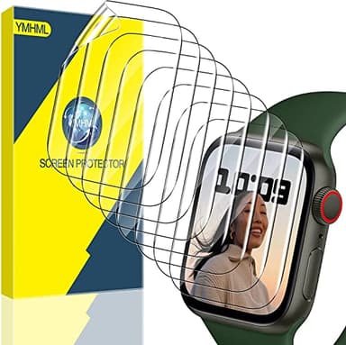 YMHML 8 Pack Screen Protector Compatible for Apple Watch 40mm SE 3 / SE 2/1 Series 6/5 / 4, [Upgrade Flexible Film] Soft HD Clear Anti-Scratch Film for iWatch Accessories - Image 1