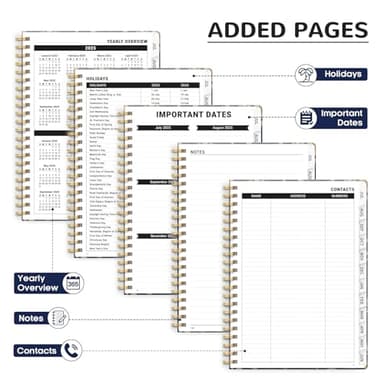 Planner 2025-2026, Academic Year Weekly and Monthly Calender Planner, July 2025 - June 2026, Spiral Bound School Planning Tool, Perfect for Teacher, Student, Women & Men - A5 (6.3" x 8.5"), Vintage - Image 5