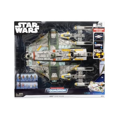 Star Wars™ Micro Galaxy Squadron Ghost (Secret Mission) - 15-Inch Vehicle with Three Additional Vehicles Plus Ten Micro Figures Accessories - Image 2