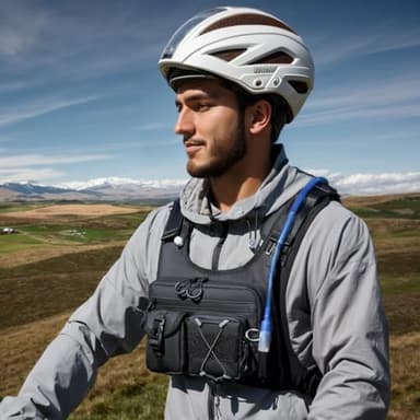 Criuage USA Original Patent Running Hydration Vest Backpack, Lightweight Chest Pack with 2.0L Water Bladder Bag Daypack for Hiking Running Cycling Race Marathon for Women Men (Black, Standard) - Image 6