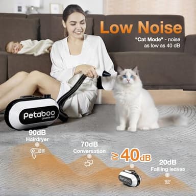 petaboo Dog Blow Dryer - Ultra-Quiet 40dB Cat Mode, 3-in-1 Nozzles & Adjustable Speed/Temp, Negative Ion Technology, BLDC Motor for Fast Drying, Portable & All-in-One Storage for Dogs & Cats - Image 3