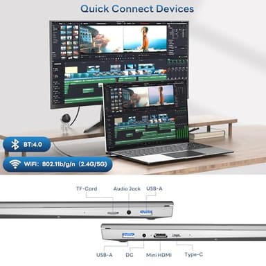 jumper Laptop Computer 16 Inch, Office 365, Laptops with 16GB RAM, 1152GB Storage, FHD IPS 1920x1200 Display, 12th N95 CPU(Up to 3.4GHz), 38WH Battery, 2 Speakers, Mini HDMI, 16:10. - Image 7