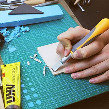 MulWark Exacto Knife Set | Craft Knife Kit | 16pc Precision Craft Hobby Kit with Razor Sharp Knives for Wood, Crafting, Leather, Scrapbooking & Modeling - Image 7