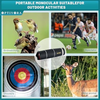OPTIVORA 15×32 Mini Telescope for Adults High Powered,Compact Size,Ideal for Use as a Small Monocular for Bird Watching,Pocket Telescope Adults for Outdoor Activities to Use,with Smartphone Adapter - Image 5