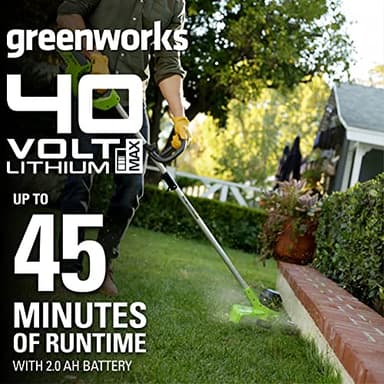 Greenworks 40V 12" Cordless String Trimmer, 2.0Ah Battery and Charger Included - Image 3