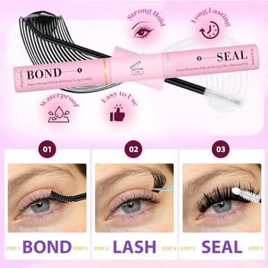 Russian Lash Extensions Kit Spikes Lash Individuals 100D 120D Volume Eyelash Clusters D-Curly Lash Clusters Kit 12-19MM DIY Eyelash Extensions with Bond and Seal Eyelash Glue and Tweezers by Mavphnee - Image 4