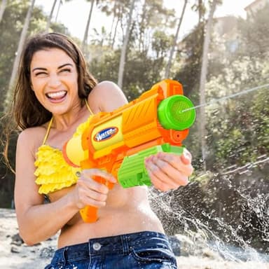 Super Water Gun for Kids Adults: 2 Pack - 1200CC Water Toy Gun Super Water Squirt Blaster Soaker Long Range High Capacity Swimming Pool Beach Outdoor Summer Fun Party Games, Gifts for Boys and Girls - Image 2