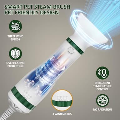Dog Hair Dryer with Slicker Brush,Dog Blow Dryer for Small-Sized Dogs and Cats,Grooming Brush with Drying Function,Multifunctional Pet Hair Dryer with Release Button - Image 3