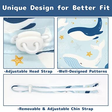 Toddler Sun Hat Toddler Hats Boys Age 2-4 Toddler Beach Hat Toddler Summer Hat Toddler Swim Hat Toddler Girl Sun Hat - Image 4