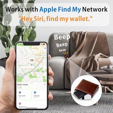 Eelexa Wallet Tracker Card, Rechargeable Thin Finder, Works with Apple Find My (iOS Only), Item Locator for Luggage Tags, Passports, Phone, IP68 Waterproof - Image 3