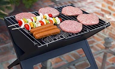 Fire Sense 60508 Notebook BBQ Grill 3.5mm Cooking Bars Instant Foldable & Easy Portability For Outdoor Barbecues Camping Traveling Picnics Garden Beach Party - Black - Image 7