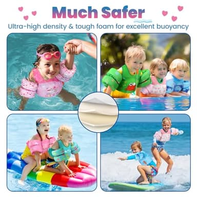 HeySplash Swim Vest for Kids, Toddler Pool Floaties Fit 31-66 Lbs, Children Swimming Vest with Adjustable Strap, Swim Jacket Water Wing Arm Float, Puddle Beach Boat Jumper Boy Girl Age 2-7,Blue Shark - Image 8
