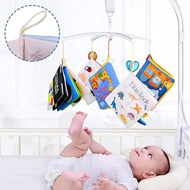 Richgv Baby Books Toys 0-6-12 Months, Baby Boy Gifts Touch and Feel Crinkle Books with Dino Doll, Newborn Infant Carseat Toys 6-9-12 Months Shower Gifts Easter Basket Stuffers - Image 7