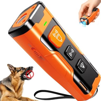 QVNNVQ Dog Bark Deterrent Devices, Ultrasonic Anti Barking Device for Dogs, Stopping Own or Neighbor's Dog Barking,Portable Dog Training Device, Safe & Effective for Indoor & Outdoor Use, Orange - Image 1
