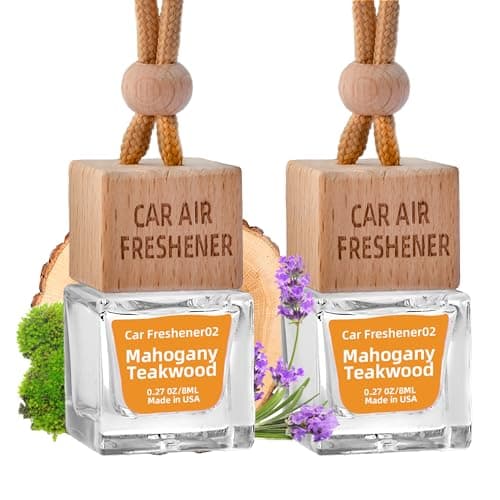 Car Air Freshener Hanging Diffuser – Long-Lasting Essential Oil Scent (Up to 60 Days) – Non-Toxic & Eco-Friendly – 2-Pack Auto Fresheners Made in USA - Image 1