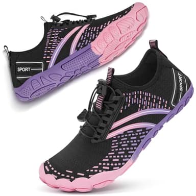 ATHMILE Hiking Barefoot Water Shoes for Women Men Beach Swim Aqua Pool River Quick Dry Athletic Wide Toe Outdoor Sport Kayaking Boating Rock Climbing Yoga Lake - Image 1