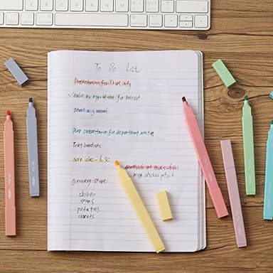 Mr. Pen- Aesthetic Cute Pastel Highlighters Set, 8 pcs, Chisel Tip, Candy Colors, No Bleed Bible Assorted Colors - Image 9