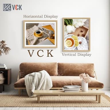 VCK 20x30 Oak Wood Frame for Poster & Picture, Natural Solid Wood Photo Frames 3 Pack, Wall Mounting Hanging - Image 6