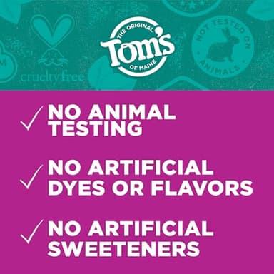 Tom's of Maine Antiplaque and Whitening Fluoride Free Natural Toothpaste Gel, Vegan, Spearmint, 4 Ounces (3 Pack) - Image 3