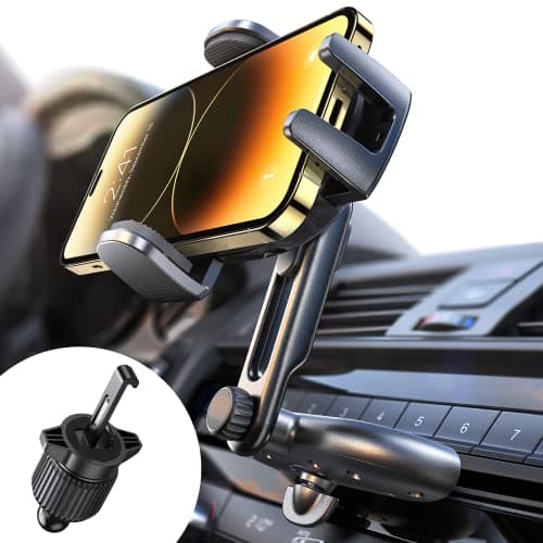 LISEN CD Phone Holder for Car iPhone 17 Adjustable CD Slot Phone Mount Holder Sturdy Cell Phones Holders for Your Car Accessories for Samsung Galaxy S25 S24 iPhone 16 15 Pro Max All Phones - Image 1