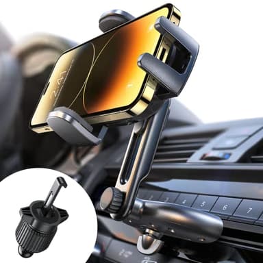 LISEN CD Phone Holder for Car iPhone 17 Adjustable CD Slot Phone Mount Holder Sturdy Cell Phones Holders for Your Car Accessories for Samsung Galaxy S25 S24 iPhone 16 15 Pro Max All Phones - Image 1