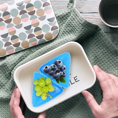 Cabilock 12pcs Silicone Cake Molds Reusable Non-stick Cupcake Liners Muffin Baking Cups Triangle Shape Pudding Jelly Molds for Baking - Image 2