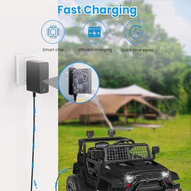 12V Battery Charger for Kids Ride on Toys,Power Wheels Charger for Best Choice Wrangler Kid Trax Dynacraft Bumper Car Products Class 2 Power Supply - Image 4