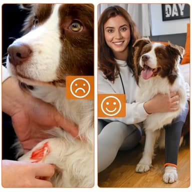 Dog Recovery Suit, Recovery Sleeve for Front Leg,Cone Collar Alternative,Chest 20.5"-27" Leg Wound Surgery Elbow Protector Machine Washable,Prevent Licking,Bite,Wet (Right, M) - Image 2